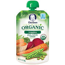 Gerber Organic 2nd Foods Pouch Pea Carrot Beet