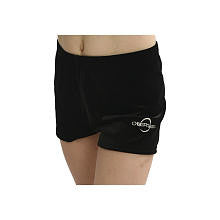 Obersee Girls Black Velvet Gymnastics Shorts