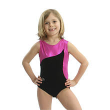 Obersee Girls Black/Pink Flow Gymnastics Leotard