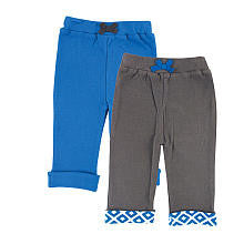 Yoga Sprout Boys 2 Pack Gray/Blue Cuffed Pants