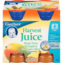 Gerber Harvest Juice Mango Pineapple Carrot Blend 4-Pack - 4 Ounce