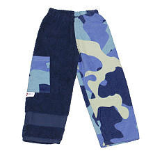 Kiki's Nation Boys Navy Blue Camo Print Cotton Towel Pant with Pocket- Toddler