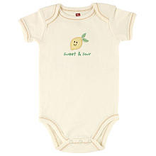 Hudson Baby Neutral 'Sweet & Sour' Lemon Organic Short Sleeve Bodysuit