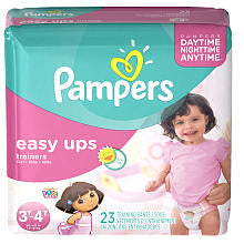 Pampers Girls Easy Ups Training Pants Jumbo Pack - Size 3T/4T - 23 Count