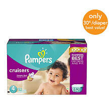 Pampers Cruisers Size 4 Diapers Economy Plus Pack - 152 Count - ($0.30/Ea.)