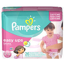 Pampers Girls Easy Ups Training Pants Jumbo Pack - Size 2T/3T - 26 Count