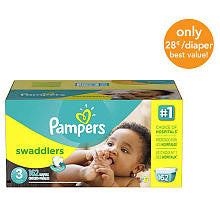 Pampers Swaddlers Size 3 Diapers Super Economy Pack - 162 Count - ($0.28/Ea.)