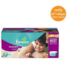 Pampers Cruisers Size 7 Diapers Economy Plus Pack - 92 Count - ($0.50/Ea.)