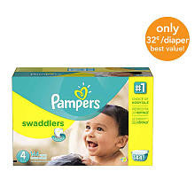 Pampers Swaddlers Size 4 Diapers Economy Plus Pack - 144 Count - ($0.32/Ea.)