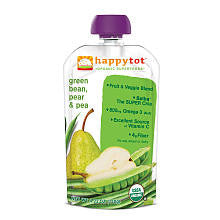 Happy Baby Happy Tot Organic Superfoods Pouch - Green Beans Pear Peas Pouch