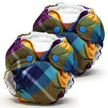 Kanga Care Lil' Joey All-In-One Cloth Diaper 2-Pack - Preppy Plaid