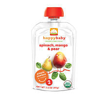 Happy Baby Organic Baby Food Pouch - Stage 2 - Spinach Mango Pear Pouch