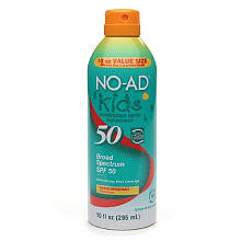 NO-AD Kids Continuous Spray Sunscreen SPF 50 - 10 Ounce