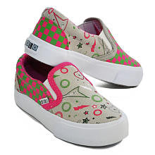 XOLO Girls Rock Star Print Slip On Shoes