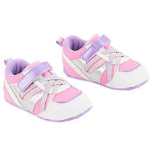 Koala Baby Girls' Pink Sparkly Soft Sole Touch Closure Athletic Sneakers