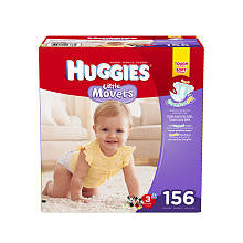 Huggies Little Movers Size 3 Diapers - 156 Count