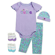 Baby Essentials 'Little Cutie' 5 Piece Layette Set