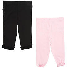 Koala Baby Girls' 2 Pack Ruffled Knit Pants