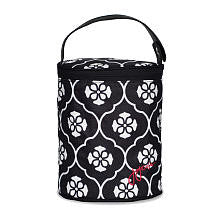 JJ Cole Black Floret Double Bottle Tote