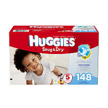 Huggies Snug & Dry Size 5 Diapers Mega Pack - 148 Count