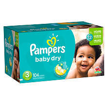 Pampers Baby Dry Size 3 Diapers Super Pack - 104 Count