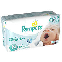 Pampers Swaddlers Sensitive Newborn Diapers Jumbo Pack - 27 Count