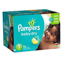 Pampers Baby Dry Size 5 Diapers Super Pack - 78 Count