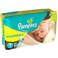 Pampers Swaddlers Size 1 Diapers Jumbo Pack - 35 Count