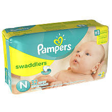 Pampers Swaddlers Newborn Diapers Jumbo Pack - 32 Count