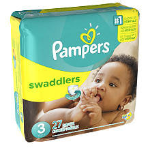 Pampers Swaddlers Size 3 Diapers Jumbo Pack - 27 Count