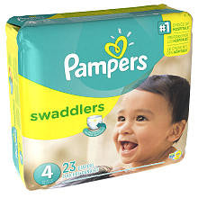 Pampers Swaddlers Size 4 Diapers Jumbo Pack - 23 Count