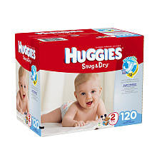 Huggies Snug & Dry Size 2 Super Pack - 120 Count