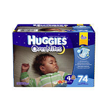 Huggies Overnites Size 4 Super Pack - 74 Count