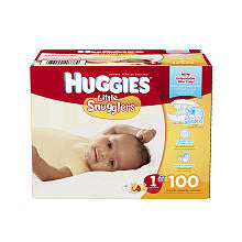 Huggies Little Snuggler Size 1 Super Pack - 100 Count