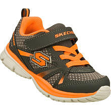 Skechers Boys Grey/Orange Speedeez Drifterz Athletic Sneaker