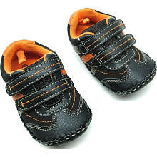 Koala Kids Boys Brown/Orange Double Closure Infant Training Shoes