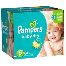 Pampers Baby Dry Size 6 Diapers Super Pack - 64 Count