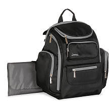 Jeep Places & Spaces Backpack Diaper Bag - Black & Gray