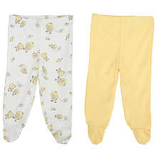 Koala Baby Neutral 2 Pack Yellow/White Duck Footed Pants