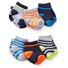 Carter's Boys Stripe Heather Socks - 3-12 Months