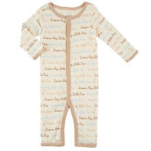 Koala Baby Organic Boys' Ivory/Beige Dream Big Snap Front Coveralls