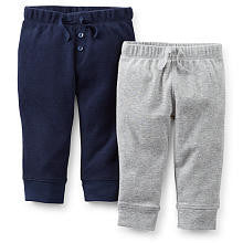 Carter's Boys 2 Pack Grey Cotton Pant and Navy Thermal Pant