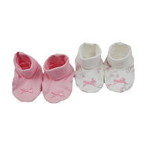 Koala Baby Essentials Girls 2 Pack Booties