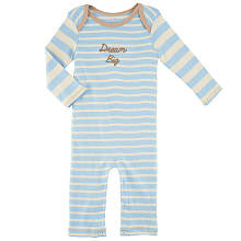 Koala Baby Organic Boys' Blue/Ivory Dream Big Striped Coveralls