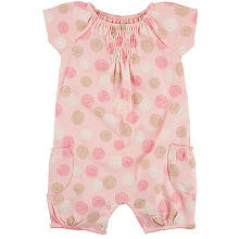 Koala Baby Organic Girls' Pink Scribble Dot Romper