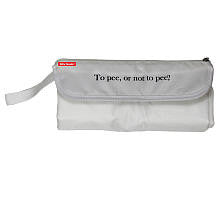 Baby Diaper Clutch Changing Bag - "To Pee, or not to pee?" White