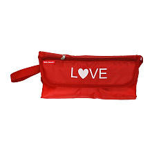 Baby Diaper Clutch Changing Bag - "Love" Red