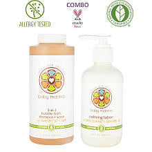 Baby Mantra Baby Bath 3 in 1 Bubble Bath and Calming Lotion Combination Set