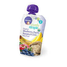 Babies R Us Purely Simple Stage 2 Organic Blueberry Apple Banana and Oat Baby Food Pouch