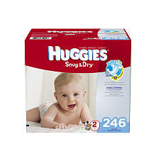 Huggies Snug & Dry Size 2 Baby Diaper Economy Plus Pack - 246 Count